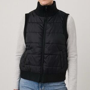 Elegant Black Quilted Vest for Women